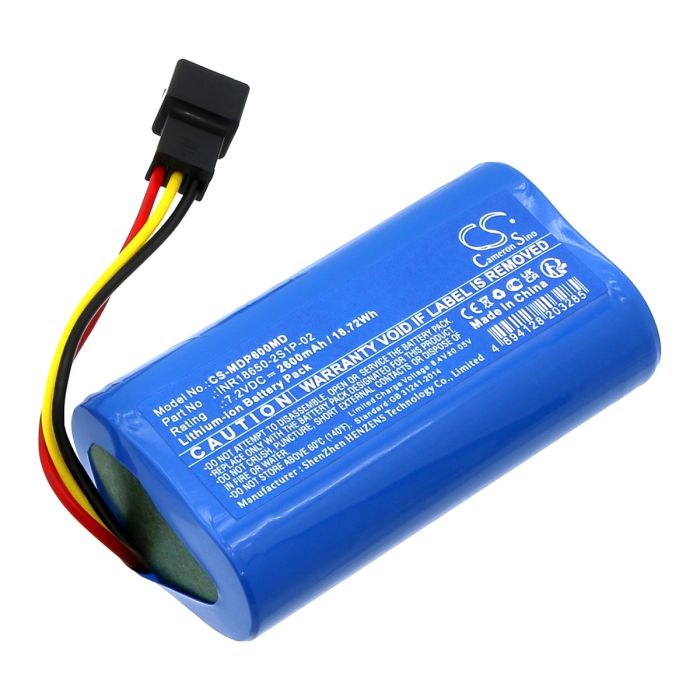 Medcaptain lääketieteellisen laitteen SYS-6010A / MP-60A yhteensopiva akku 2600mAh