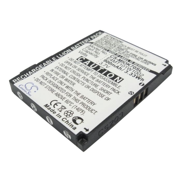 Mitac älypuhelinten Mio Explora K70 / Mio Explora K75 yhteensopiva akku 900mAh
