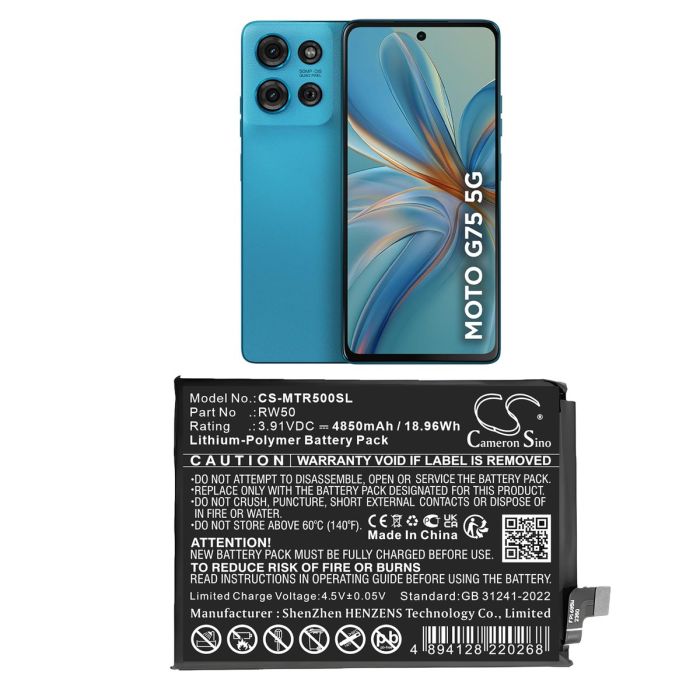 Motorola puhelimen yhteensopiva akku 4850mAh