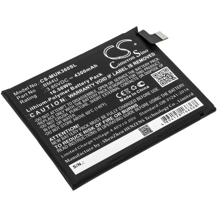 Redmi älypuhelinten K30 Ultra 5G / M2006J10C yhteensopiva akku 4300mAh