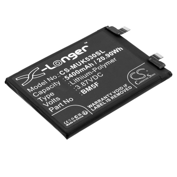 Redmi puhelimen K50 / K50 5G yhteensopiva akku 5400mAh