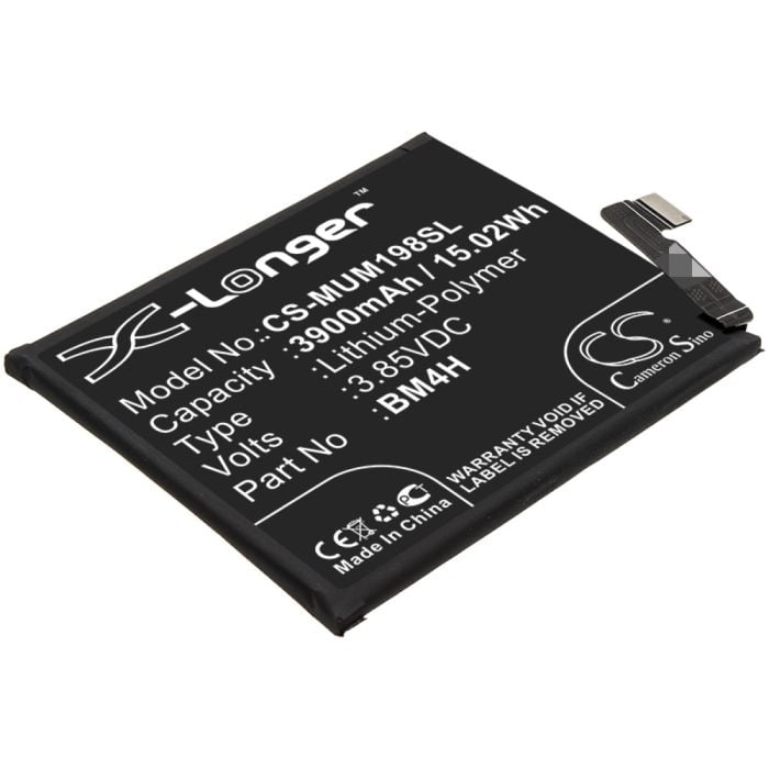 Xiaomi älypuhelinten 9 Pro 5G / M1908F1XE yhteensopiva akku 3900mAh