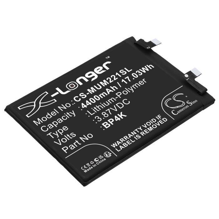 Xiaomi puhelimen Note 12 Pro / 22101320C yhteensopiva akku 4400mAh