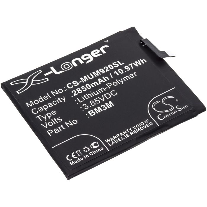 Xiaomi älypuhelinten Mi 9SE yhteensopiva akku 2850mAh