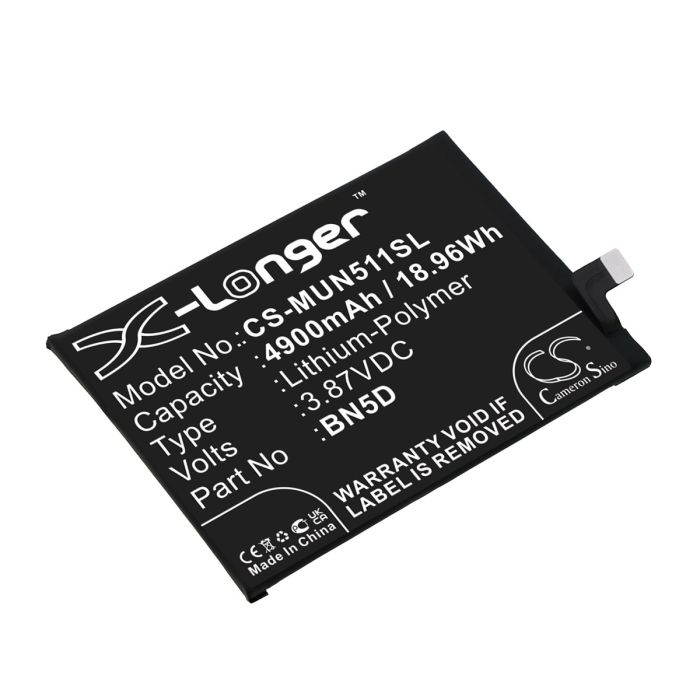 Redmi älypuhelinten 22031116BG / Note 11S yhteensopiva akku 4900mAh