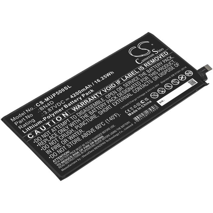 Xiaomi tablettien Mi Pad 5 Pro / MI Pad 5 Pro 5G yhteensopiva akku 4200mAh