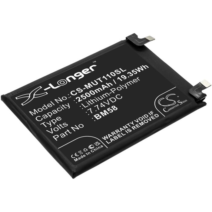 Xiaomi älypuhelinten 2107113SG / Mi 11T Pro 5G yhteensopiva akku 2500mAh Xiaomi älypuhelinten 2107113SG / Mi 11T Pro 5G yhteensopiva akku 2500mAh