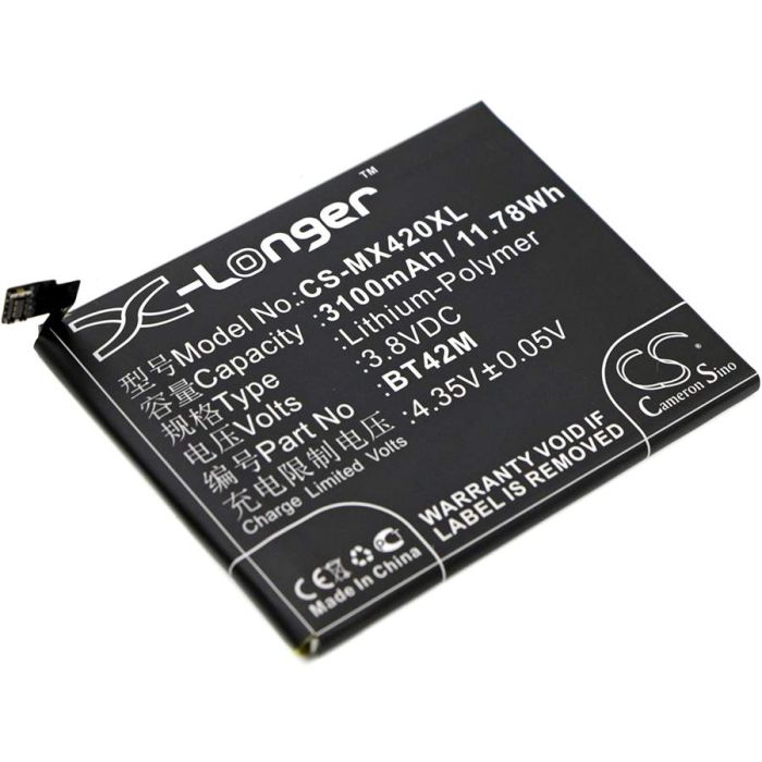 MeiZu Blue Charm Metal akku 3100mAh