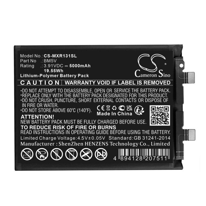 Redmi puhelimen Note 13 Pro yhteensopiva akku 5000mAh