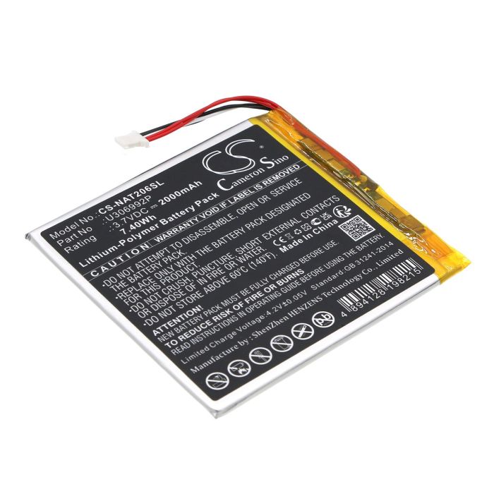 ONN tabletin Surf Tablet 7", 100005206 yhteensopiva akku 2000mAh