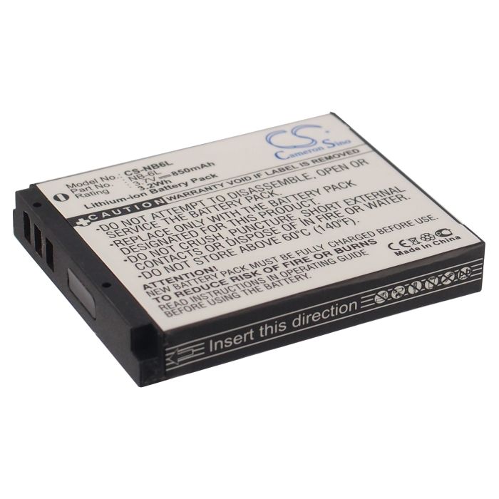 Canon NB-6L yhteensopiva akku 850 mAh