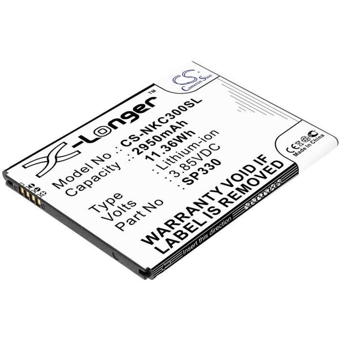 Nokia älypuhelinten C3 2020 yhteensopiva akku 2950mAh