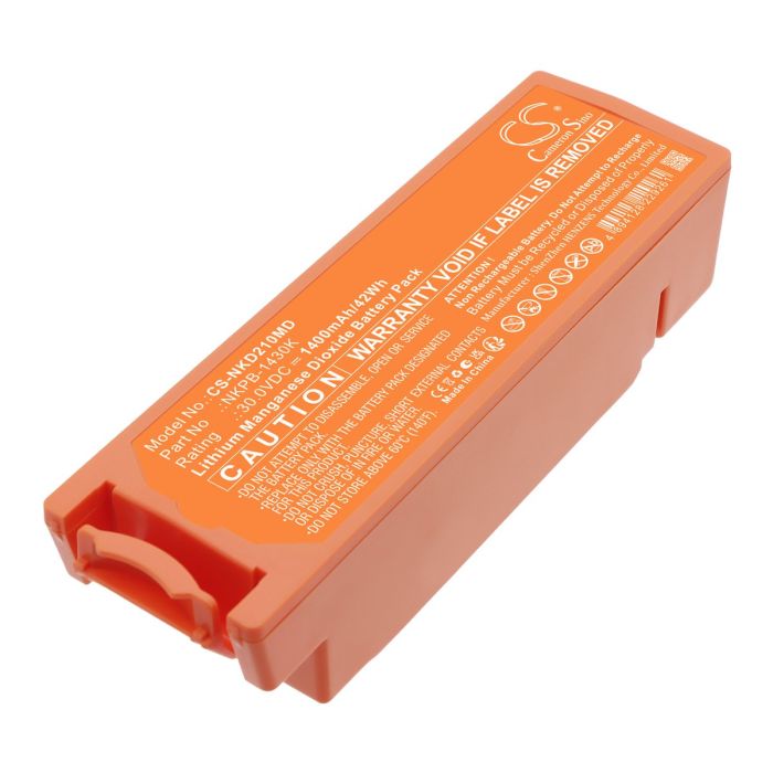 Nihon Kohden lääkintälaitteen AED-2100K yhteensopiva akku 1400mAh