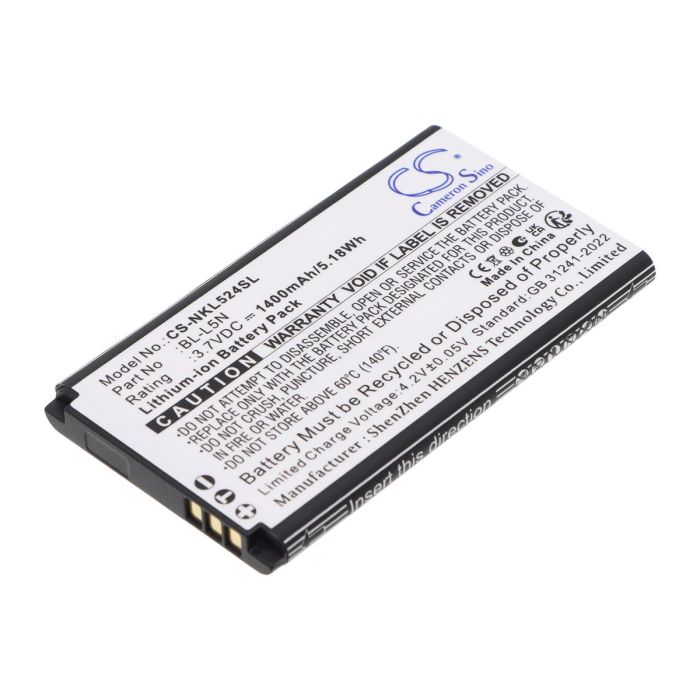 Nokia matkapuhelimen 230 2024 yhteensopiva akku 1400mAh
