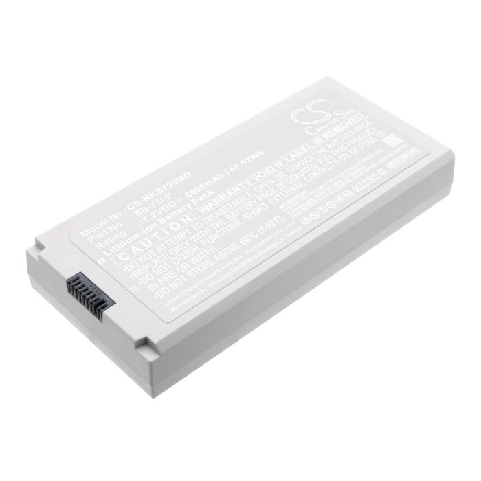 Nihon Kohden lääketieteellisen laitteen Lifescope SVM-7200 / Defibrillation Monitor yhteensopiva akku 6600mAh