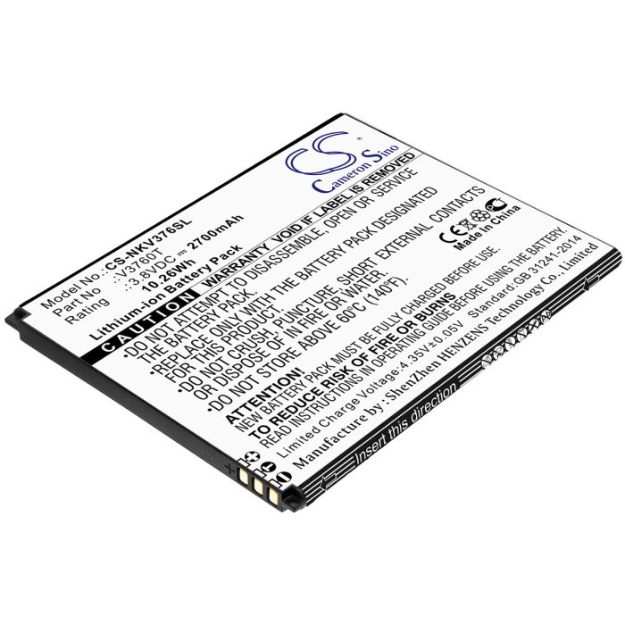 Nokia älypuhelinten C2 / V3760T yhteensopiva akku 2700mAh