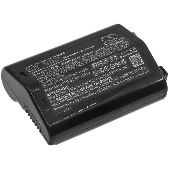 NIKON kameroiden D6 / Z9 yhteensopiva akku 2600mAh NIKON kameroiden D6 / Z9 yhteensopiva akku 2600mAh