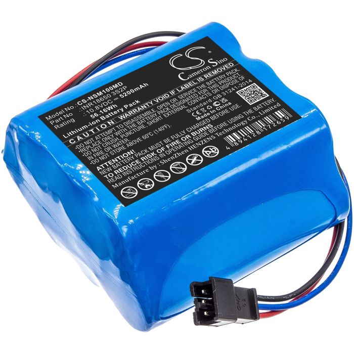 Neusoft lääketieteellisen laitteen NSC-M10 yhteensopiva akku 5200mAh