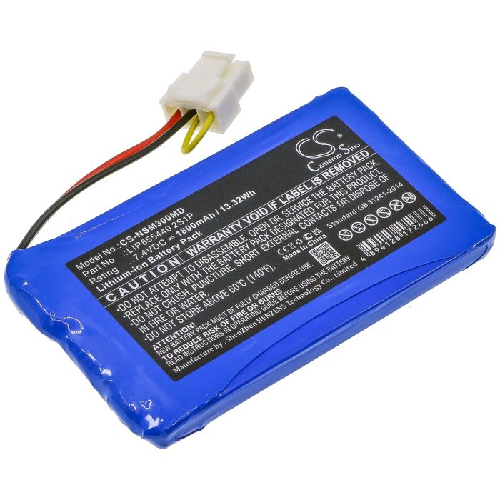 Neusoft lääketieteellisen laitteen SCP-XIKANG-3001 yhteensopiva akku 1800mAh