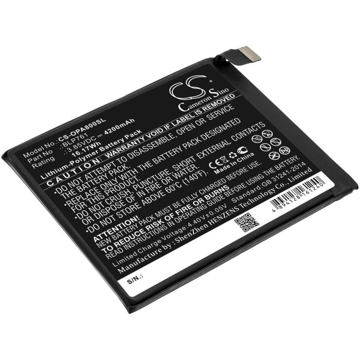 Oneplus älypuhelinten 8 5G / IN2010 yhteensopiva akku 4200mAh