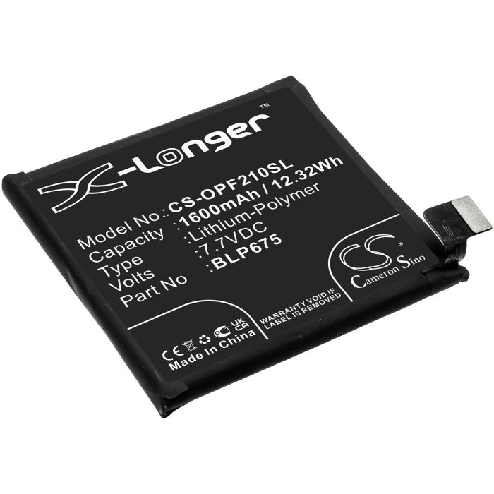 OPPO älypuhelinten CPH1871 / CPH1875 yhteensopiva akku 1600mAh