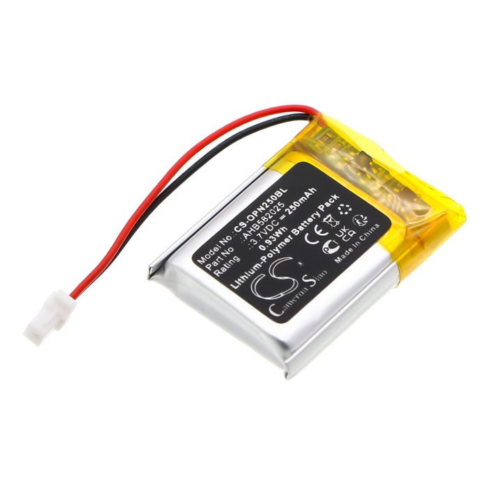 Opticon viivakoodinlukijan 15101, OPN-2500 yhteensopiva akku 250mAh