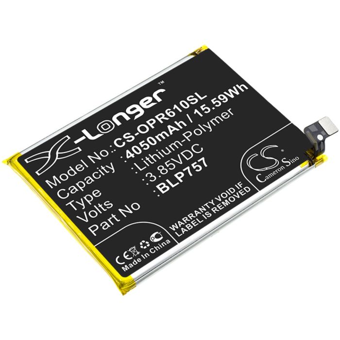 OPPO älypuhelinten R2002 / Realme 6 yhteensopiva akku 4050mAh