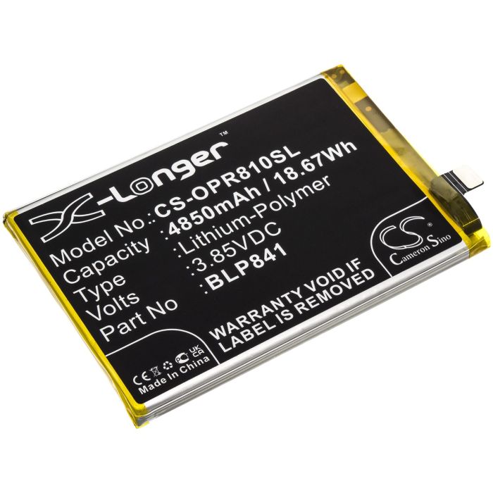 OPPO älypuhelinten Realme 8 / Realme Q3 yhteensopiva akku 4850mAh
