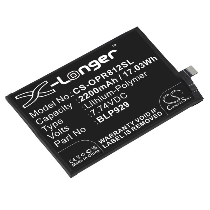 OPPO puhelimen Reno8 Pro+ / PFZM10 yhteensopiva akku 2200mAh OPPO puhelimen Reno8 Pro+ / PFZM10 yhteensopiva akku 2200mAh