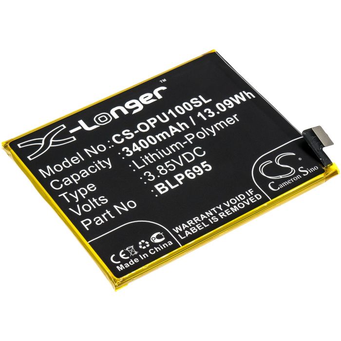 OPPO älypuhelinten R1833 / Realme U1 yhteensopiva akku 3400mAh