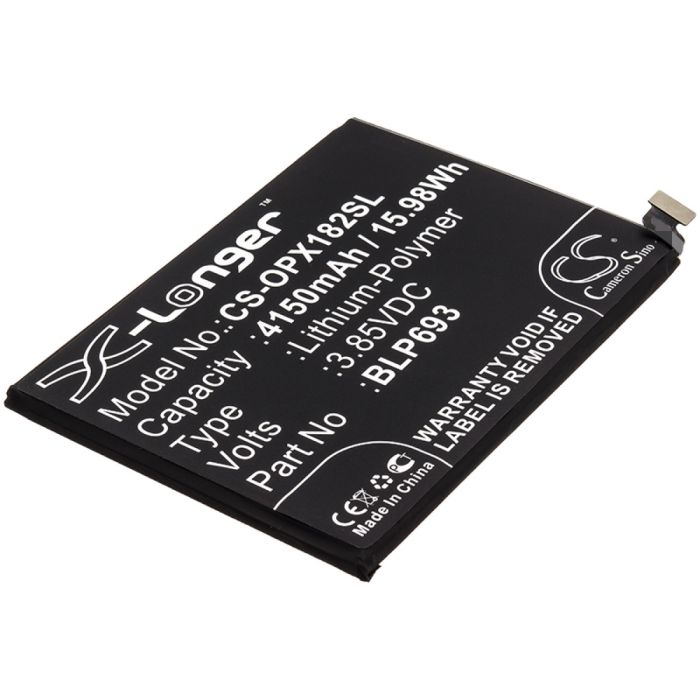 OPPO älypuhelinten Realme 3 / RMX1821 yhteensopiva akku 4150mAh
