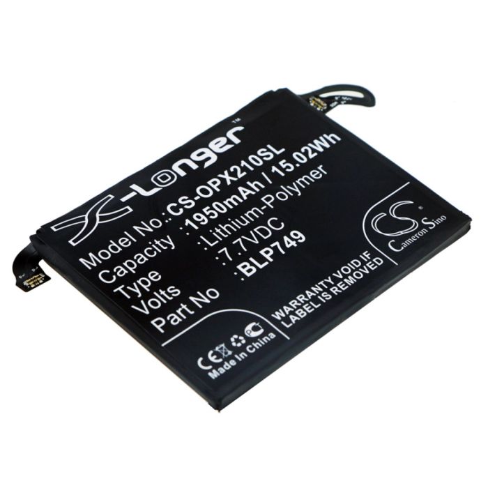 OPPO älypuhelinten Relme X2 Pro / RMX1931 yhteensopiva akku 1950mAh