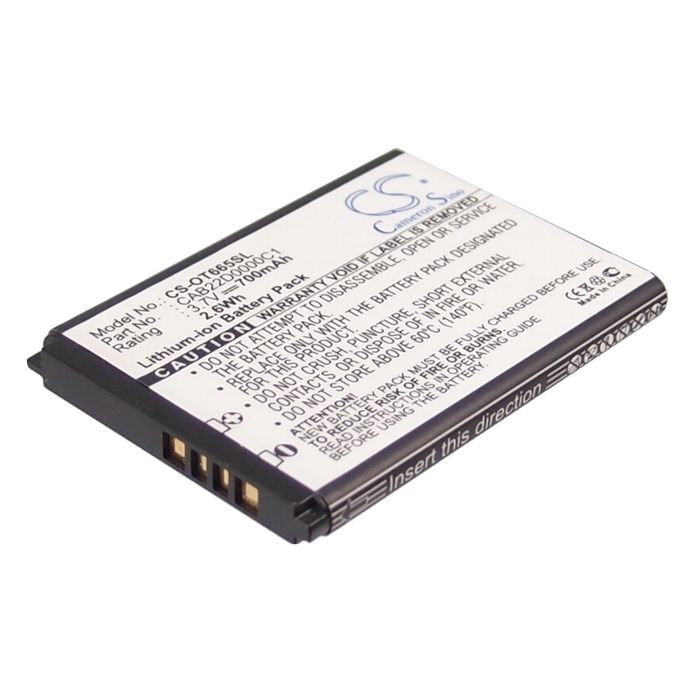 Alcatel One Touch 2012 / One Touch 2010 puhelimen akku 700 mAh