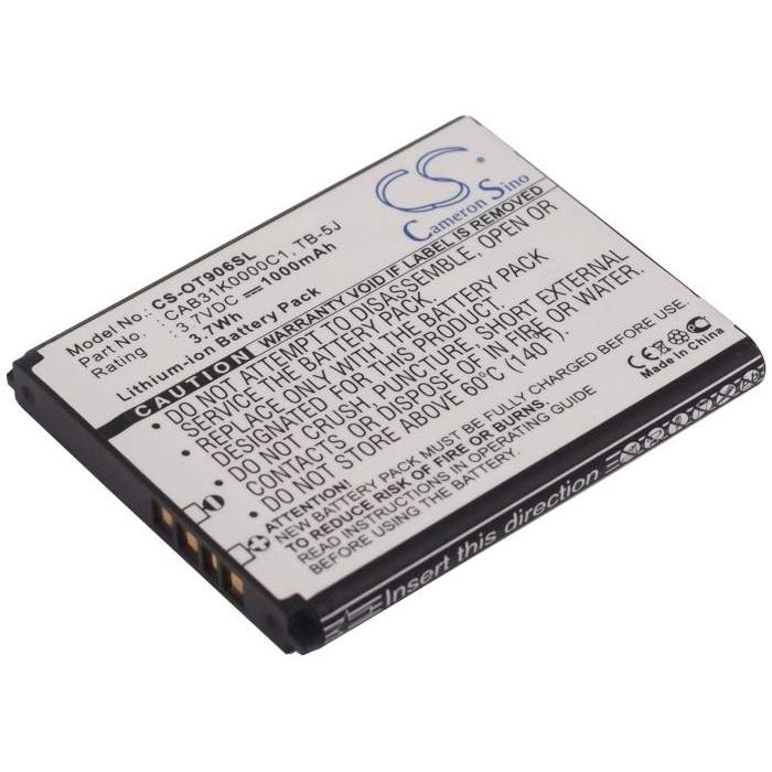 Alcatel One Touch 906 akku 1000mAh/3.7Wh