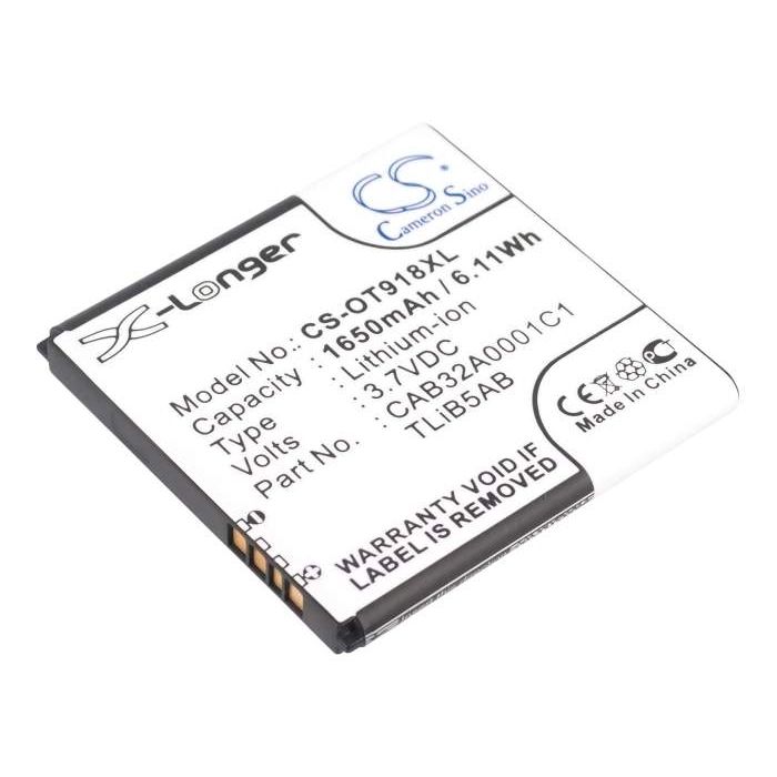Alcatel One Touch 918 Mix akku 1650mAh/6.11Wh