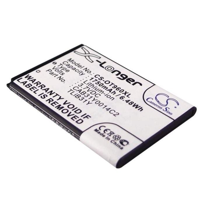 Alcatel AUTHORITY, One Touch 955, One Touch 960 akku 1750mAh/6.48Wh