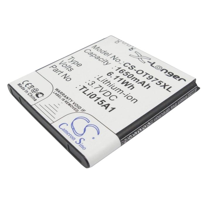 Alcatel One Touch 975, One Touch 975N, OT-975 akku 1650mAh