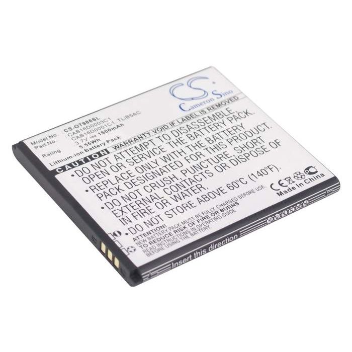 Alcatel AK47, One Touch 986, OT-986 akku 1500mAh/5.55Wh