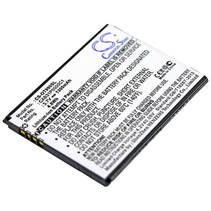 Alcatel One Touc POP, One Touc POP C1, One Touc POP C2 akku 1300mAh Alcatel One Touc POP, One Touc POP C1, One Touc POP C2 akku 1300mAh