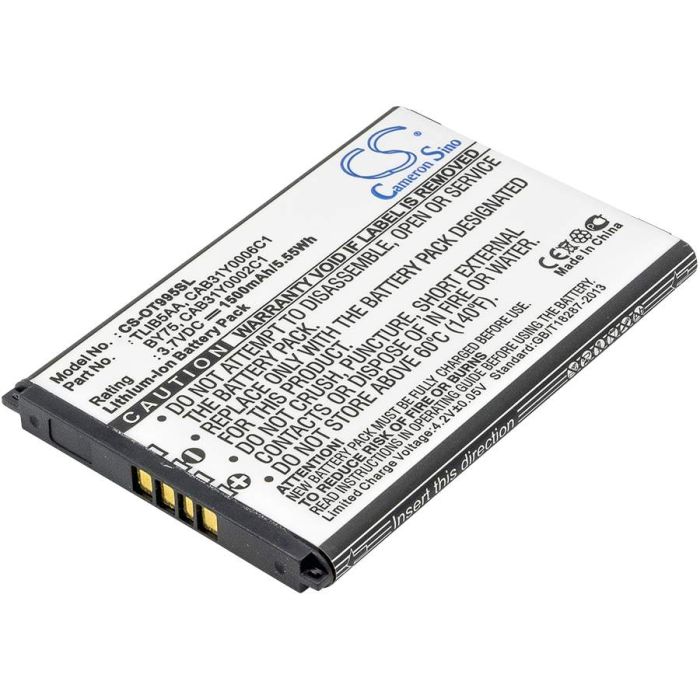 Alcatel One Touch 993D, One Touch 995, OT-993D akku 1500mAh