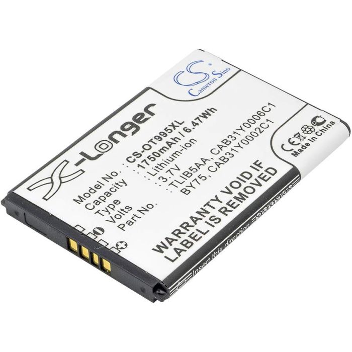 Alcatel One Touch 993D, One Touch 995, OT-993D akku 1750mAh