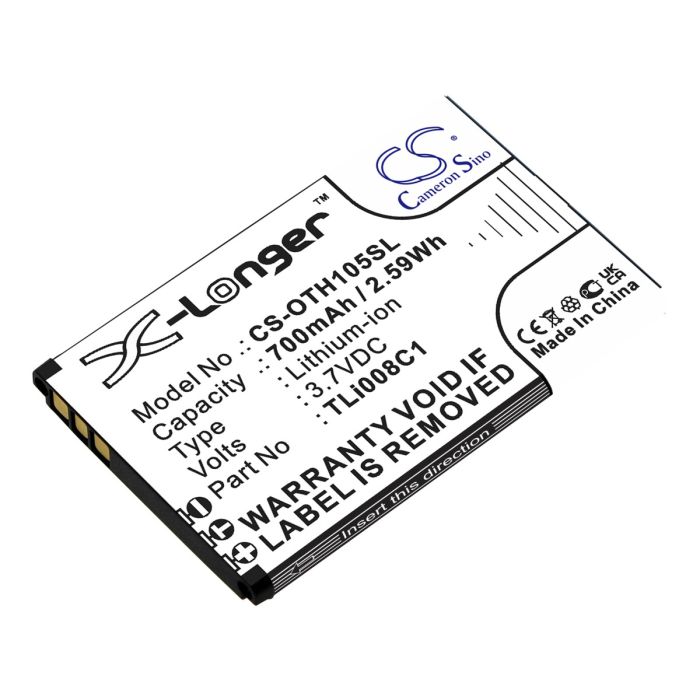 Alcatel älypuhelinten OneTouch 1054 yhteensopiva akku 700mAh