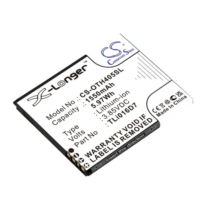 Alcatel älypuhelinten OT-4055J / OT-4055U yhteensopiva akku 1550mAh