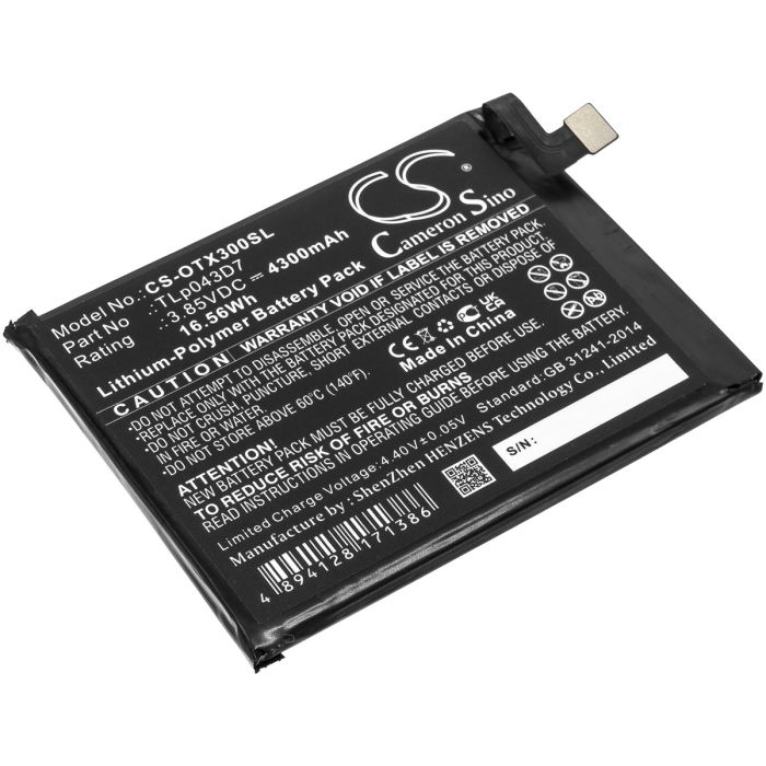 Alcatel älypuhelinten 3X / 5X yhteensopiva akku 4300mAh