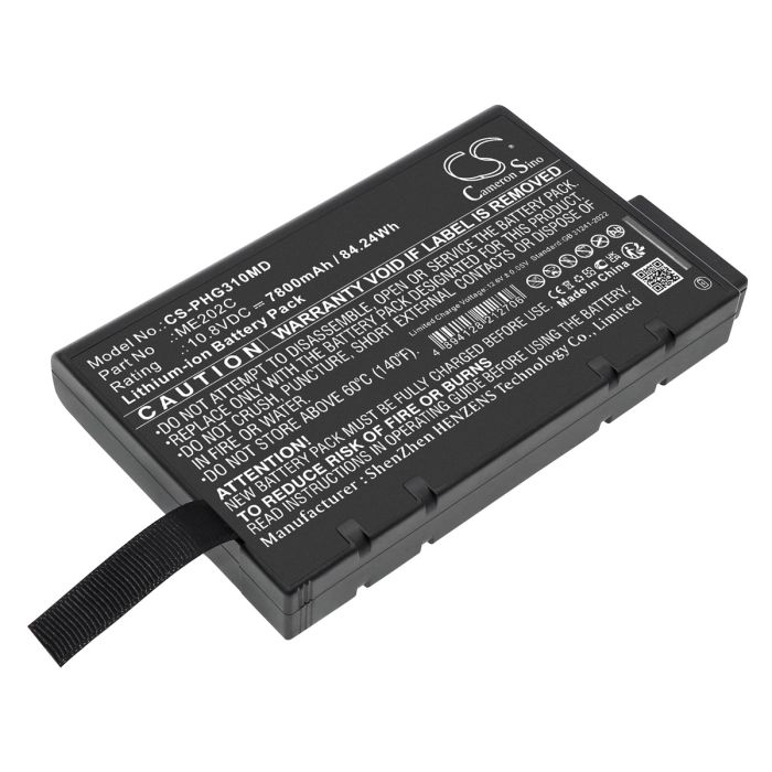 Philips lääketieteellisen laitteen Goldway G30E yhteensopiva akku 7800mAh