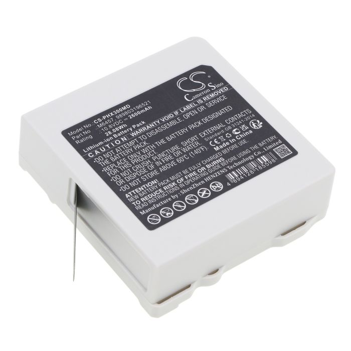 Philips lääketieteellisen laitteen Moniteur Intellivue X3 / Intellivue MX100 yhteensopiva akku 2600mAh
