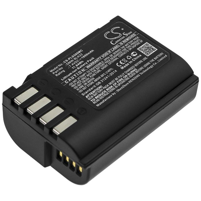 Panasonic kameroiden Lumix DC-S5 / Lumix DC-S5K yhteensopiva akku 1600mAh