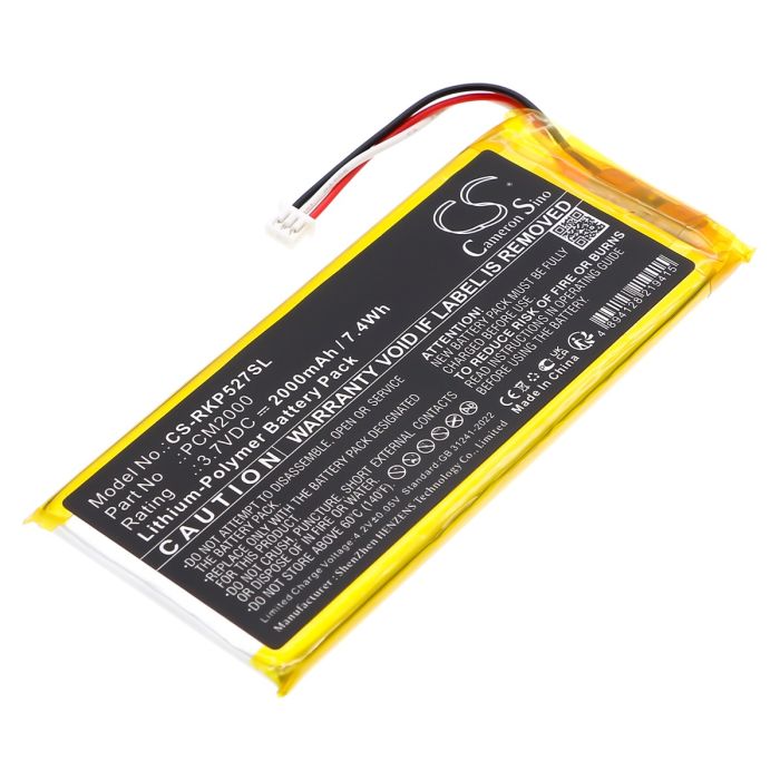 Ring hälytysjärjestelmien 5AT2S7 / Alarm Keypad yhteensopiva akku 2000mAh