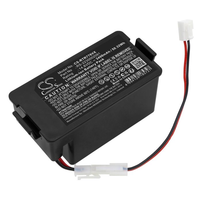 Rowenta pölynimurin tai robotti-imurin RR7 / RR 7747 WH 4Q0 yhteensopiva akku 3400mAh
