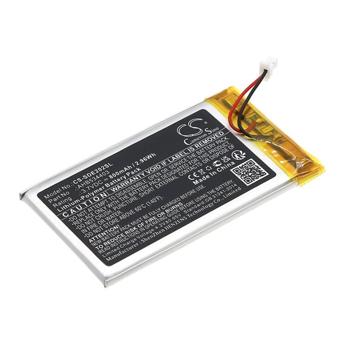 Sennheiser lähetin / vastaanottimen HDE2020-II / HDE 2020-II yhteensopiva akku 800mAh
